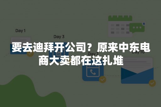 要去迪拜开公司？原来中东电商大卖都在这扎堆