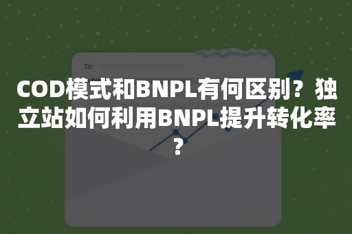 COD模式和BNPL有何区别？独立站如何利用BNPL提升转化率？