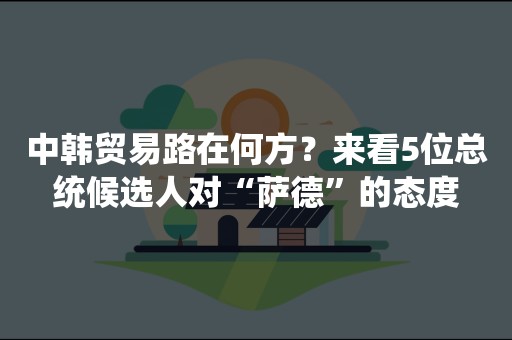 中韩贸易路在何方？来看5位总统候选人对“萨德”的态度