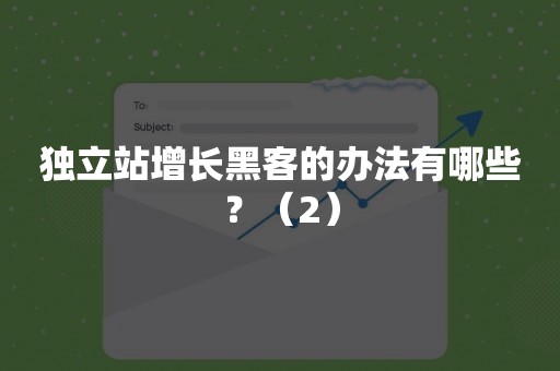 独立站增长黑客的办法有哪些？（2）