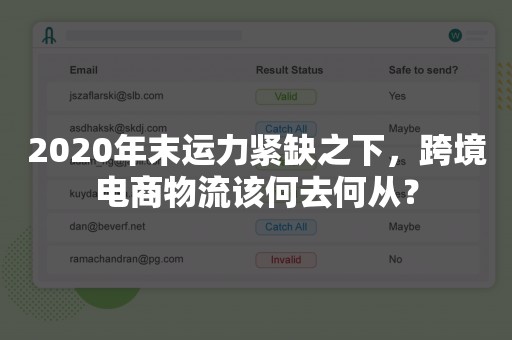 2020年末运力紧缺之下，跨境电商物流该何去何从？