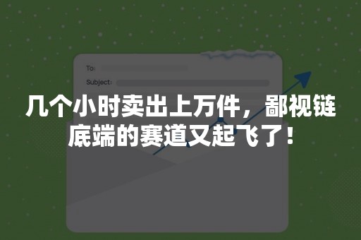 几个小时卖出上万件，鄙视链底端的赛道又起飞了！