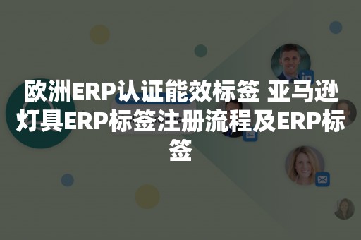 欧洲ERP认证能效标签 亚马逊灯具ERP标签注册流程及ERP标签