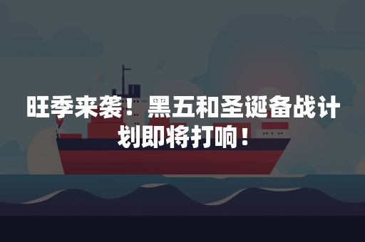 旺季来袭！黑五和圣诞备战计划即将打响！