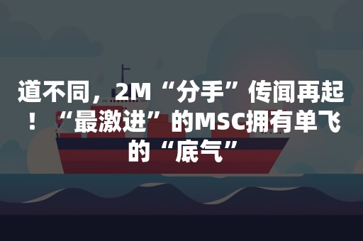 道不同，2M“分手”传闻再起！“最激进”的MSC拥有单飞的“底气”