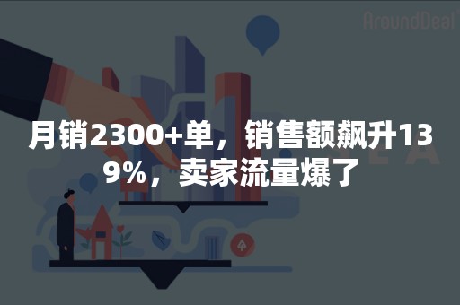 月销2300+单，销售额飙升139%，卖家流量爆了