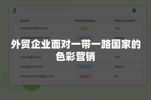 外贸企业面对一带一路国家的色彩营销