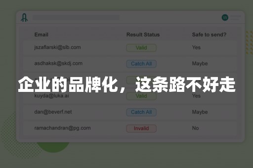 企业的品牌化，这条路不好走