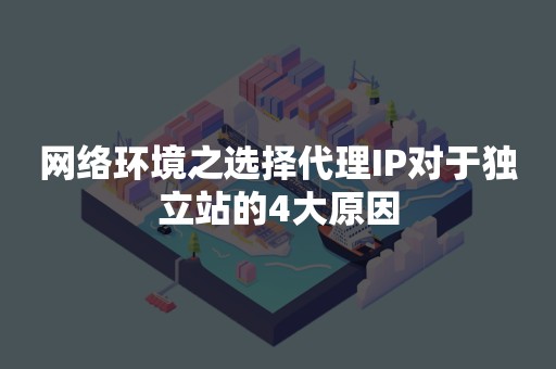 网络环境之选择代理IP对于独立站的4大原因