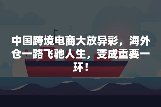 中国跨境电商大放异彩，海外仓一路飞驰人生，变成重要一环！