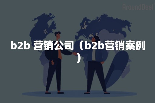 b2b 营销公司（b2b营销案例）