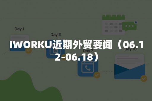 IWORKU近期外贸要闻（06.12-06.18）