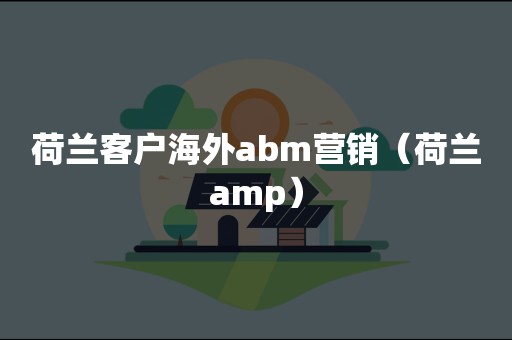 荷兰客户海外abm营销（荷兰amp）