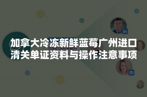 加拿大冷冻新鲜蓝莓广州进口清关单证资料与操作注意事项