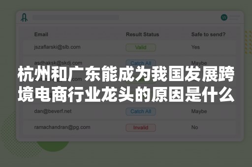 杭州和广东能成为我国发展跨境电商行业龙头的原因是什么