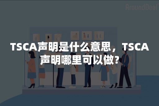 TSCA声明是什么意思，TSCA声明哪里可以做？