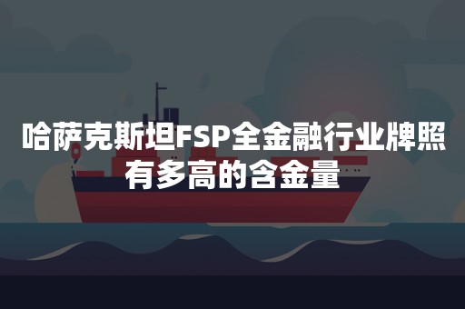 哈萨克斯坦FSP全金融行业牌照有多高的含金量