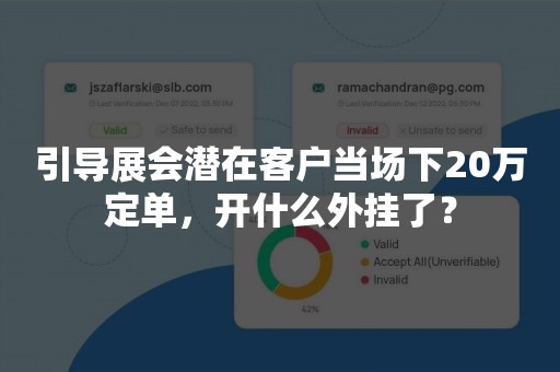 引导展会潜在客户当场下20万定单，开什么外挂了？