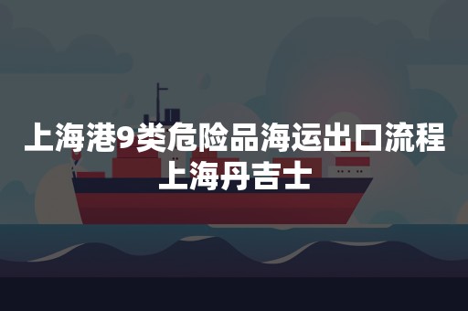 上海港9类危险品海运出口流程上海丹吉士