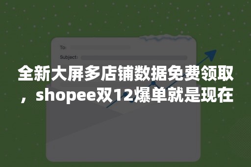 全新大屏多店铺数据免费领取，shopee双12爆单就是现在