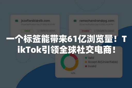 一个标签能带来61亿浏览量！TikTok引领全球社交电商！