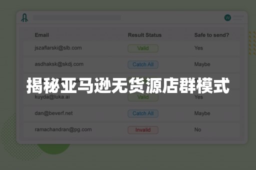 揭秘亚马逊无货源店群模式