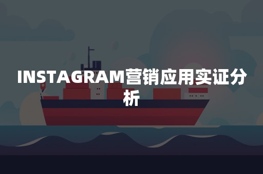 INSTAGRAM营销应用实证分析