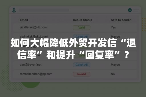 如何大幅降低外贸开发信“退信率”和提升“回复率”？