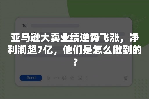 亚马逊大卖业绩逆势飞涨，净利润超7亿，他们是怎么做到的？