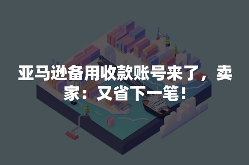 亚马逊备用收款账号来了，卖家：又省下一笔！