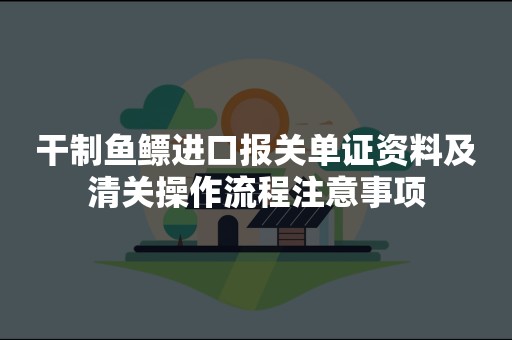 干制鱼鳔进口报关单证资料及清关操作流程注意事项