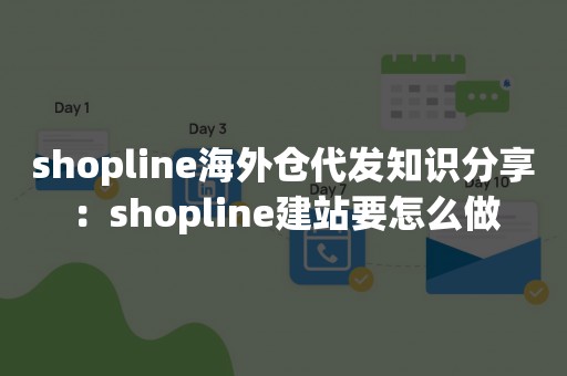 shopline海外仓代发知识分享：shopline建站要怎么做