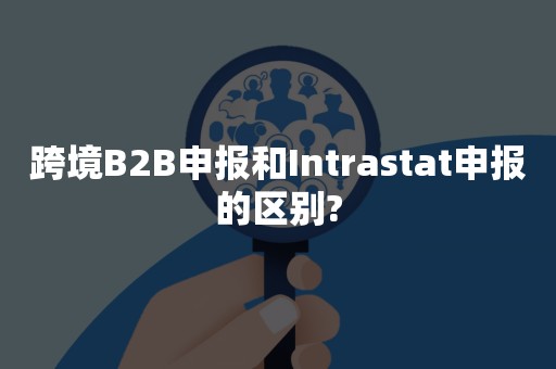 跨境B2B申报和Intrastat申报的区别?