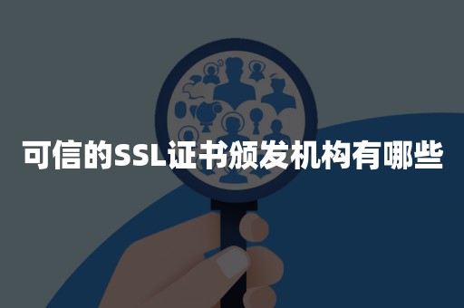 可信的SSL证书颁发机构有哪些