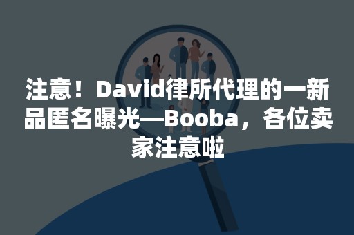 注意！David律所代理的一新品匿名曝光—Booba，各位卖家注意啦