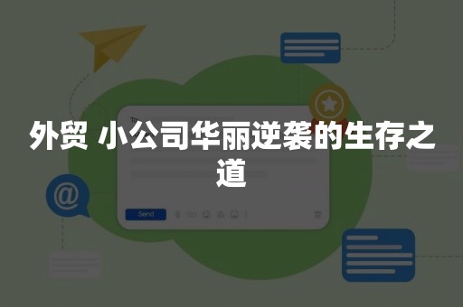 外贸 小公司华丽逆袭的生存之道