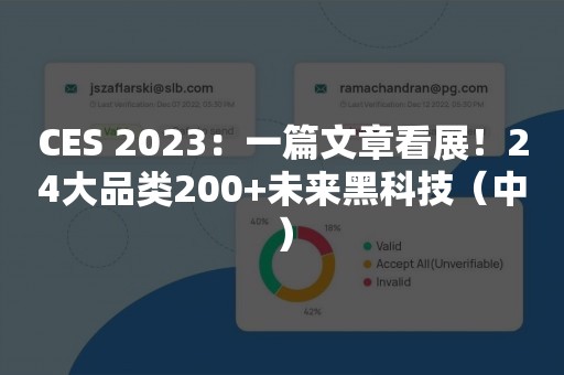 CES 2023：一篇文章看展！24大品类200+未来黑科技（中）