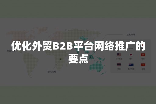 优化外贸B2B平台网络推广的要点