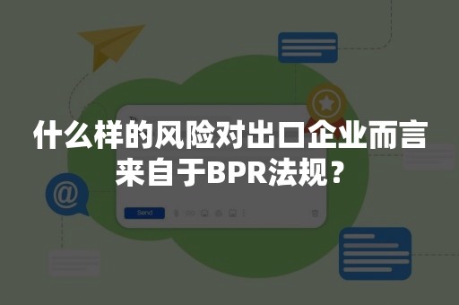 什么样的风险对出口企业而言来自于BPR法规？