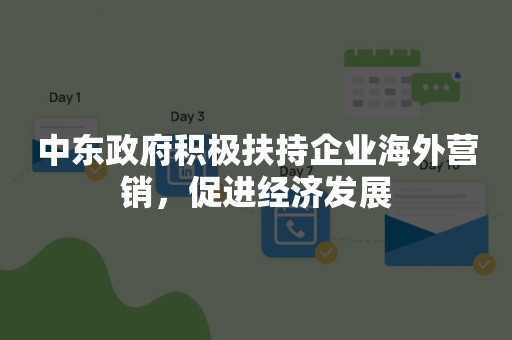 中东政府积极扶持企业海外营销，促进经济发展