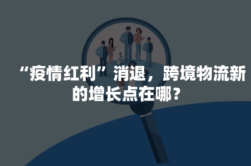 “疫情红利”消退，跨境物流新的增长点在哪？