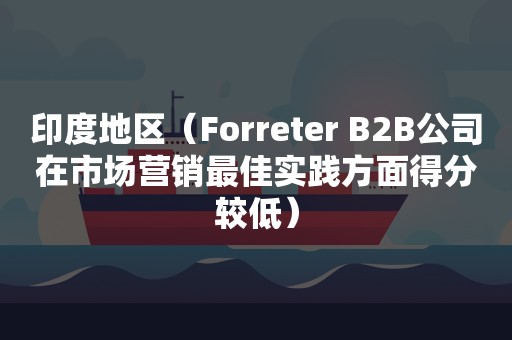 印度地区（Forreter B2B公司在市场营销最佳实践方面得分较低）