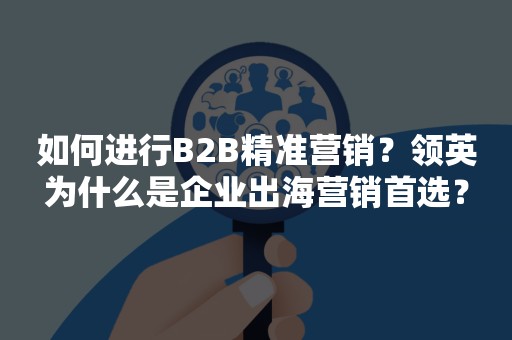 如何进行B2B精准营销？领英为什么是企业出海营销首选？