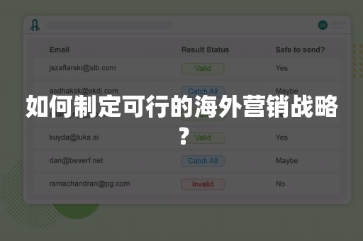 如何制定可行的海外营销战略？