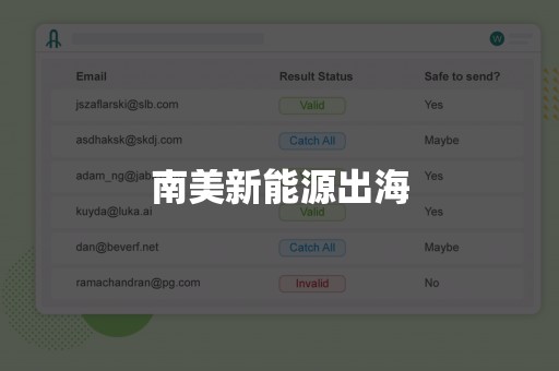 南美新能源出海