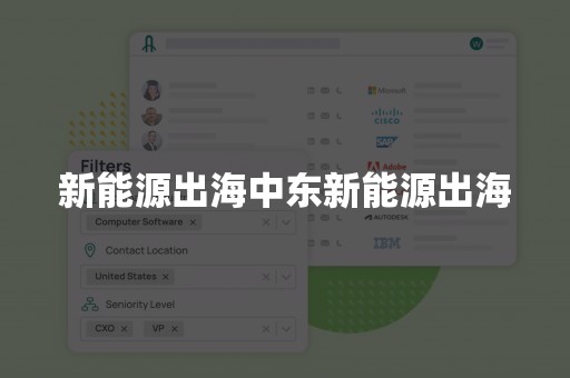 新能源出海中东新能源出海