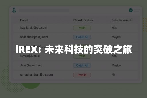 iREX: 未来科技的突破之旅