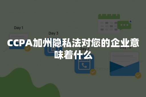 CCPA加州隐私法对您的企业意味着什么