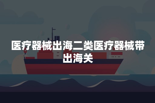 医疗器械出海二类医疗器械带出海关