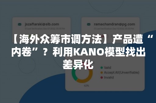 【海外众筹市调方法】产品遭“内卷”？利用KANO模型找出差异化